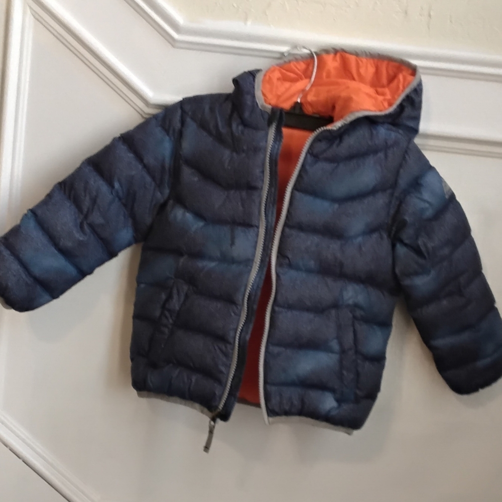 Snozu Blue Hooded Puffer Jacket – 4T